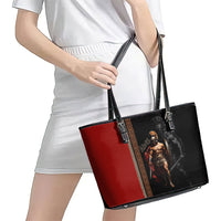 Ares Greek God Of War Leather Tote Bag Warrior Ancient Mythology