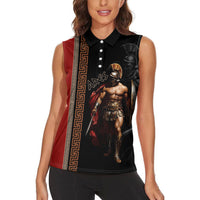 Ares Greek God Of War Women Sleeveless Polo Shirt Warrior Ancient Mythology