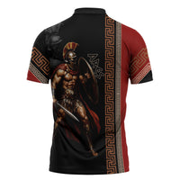 Ares Greek God Of War Zipper Polo Shirt Warrior Ancient Mythology