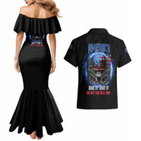 America Live It Love It Or Get The Hell Out Couples Matching Mermaid Dress and Hawaiian Shirt - Wonder Print Shop