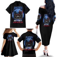 America Live It Love It Or Get The Hell Out Family Matching Off Shoulder Long Sleeve Dress and Hawaiian Shirt - Wonder Print Shop
