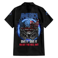 America Live It Love It Or Get The Hell Out Family Matching Puletasi Dress and Hawaiian Shirt - Wonder Print Shop