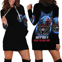 America Live It Love It Or Get The Hell Out Hoodie Dress - Wonder Print Shop