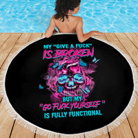 My Give A F Is Broken Beach Blanket - Wonder Print Shop