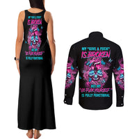 My Give A F Is Broken Couples Matching Tank Maxi Dress and Long Sleeve Button Shirt - Wonder Print Shop