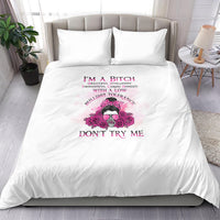 I'm A B Don't Try Me Rose Messy Bun Bedding Set - Wonder Print Shop