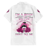 I'm A B Don't Try Me Rose Messy Bun Hawaiian Shirt - Wonder Print Shop