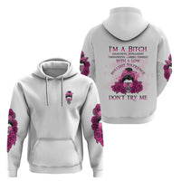I'm A B Don't Try Me Rose Messy Bun Hoodie - Wonder Print Shop