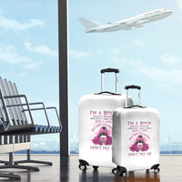 I'm A B Don't Try Me Rose Messy Bun Luggage Cover - Wonder Print Shop