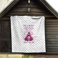 I'm A B Don't Try Me Rose Messy Bun Quilt - Wonder Print Shop