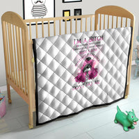 I'm A B Don't Try Me Rose Messy Bun Quilt - Wonder Print Shop