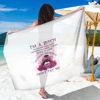 I'm A B Don't Try Me Rose Messy Bun Sarong - Wonder Print Shop