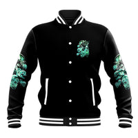 I'm Never Alone Skull Reaper Baseball Jacket - Wonder Print Shop