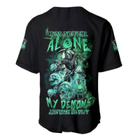 I'm Never Alone Skull Reaper Baseball Jersey - Wonder Print Shop