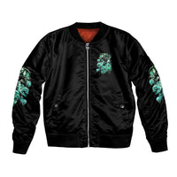 I'm Never Alone Skull Reaper Bomber Jacket - Wonder Print Shop