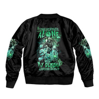 I'm Never Alone Skull Reaper Bomber Jacket - Wonder Print Shop