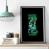 I'm Never Alone Skull Reaper Canvas Wall Art - Wonder Print Shop