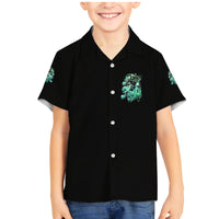 I'm Never Alone Skull Reaper Family Matching Mermaid Dress and Hawaiian Shirt - Wonder Print Shop