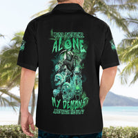 I'm Never Alone Skull Reaper Hawaiian Shirt - Wonder Print Shop