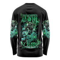 I'm Never Alone Skull Reaper Long Sleeve Shirt - Wonder Print Shop