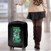 I'm Never Alone Skull Reaper Luggage Cover - Wonder Print Shop