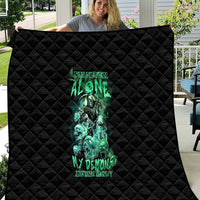 I'm Never Alone Skull Reaper Quilt - Wonder Print Shop