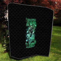 I'm Never Alone Skull Reaper Quilt - Wonder Print Shop