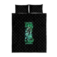 I'm Never Alone Skull Reaper Quilt Bed Set - Wonder Print Shop