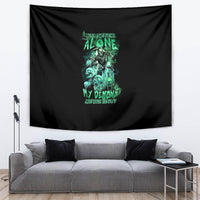 I'm Never Alone Skull Reaper Tapestry - Wonder Print Shop