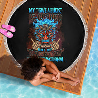 My Give A F Tiki Skull Beach Blanket - Wonder Print Shop