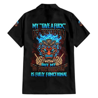 My Give A F Tiki Skull Family Matching Off Shoulder Short Dress and Hawaiian Shirt - Wonder Print Shop