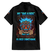 My Give A F Tiki Skull Family Matching Short Sleeve Bodycon Dress and Hawaiian Shirt - Wonder Print Shop