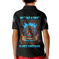 My Give A F Tiki Skull Kid Polo Shirt - Wonder Print Shop