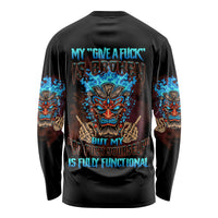 My Give A F Tiki Skull Long Sleeve Shirt - Wonder Print Shop