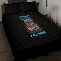 My Give A F Tiki Skull Quilt Bed Set - Wonder Print Shop