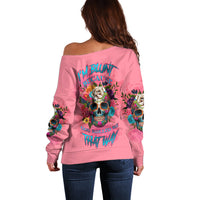 I'm Blunt Because God Rolled Me Off Shoulder Sweater - Wonder Print Shop