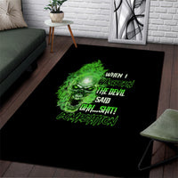 When I Was Born Skull Area Rug - Wonder Print Shop