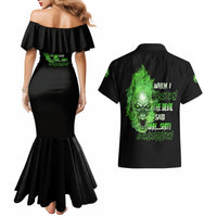 When I Was Born Skull Couples Matching Mermaid Dress and Hawaiian Shirt - Wonder Print Shop