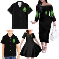 When I Was Born Skull Family Matching Off Shoulder Long Sleeve Dress and Hawaiian Shirt - Wonder Print Shop