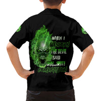 When I Was Born Skull Family Matching Off Shoulder Short Dress and Hawaiian Shirt - Wonder Print Shop