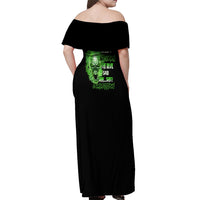 When I Was Born Skull Off Shoulder Maxi Dress - Wonder Print Shop