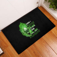 When I Was Born Skull Rubber Doormat - Wonder Print Shop