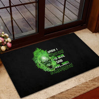 When I Was Born Skull Rubber Doormat - Wonder Print Shop