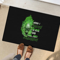 When I Was Born Skull Rubber Doormat - Wonder Print Shop