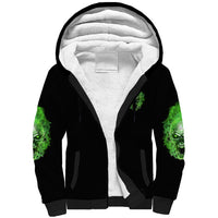 When I Was Born Skull Sherpa Hoodie - Wonder Print Shop