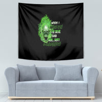 When I Was Born Skull Tapestry - Wonder Print Shop