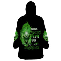 When I Was Born Skull Wearable Blanket Hoodie - Wonder Print Shop