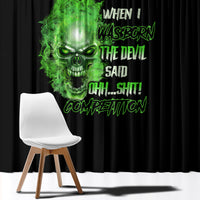 When I Was Born Skull Window Curtain - Wonder Print Shop