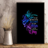The Good Girl In Me Got Tired Skull Witch Halloween Canvas Wall Art - Wonder Print Shop