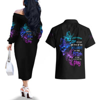 The Good Girl In Me Got Tired Skull Witch Halloween Couples Matching Off The Shoulder Long Sleeve Dress and Hawaiian Shirt - Wonder Print Shop